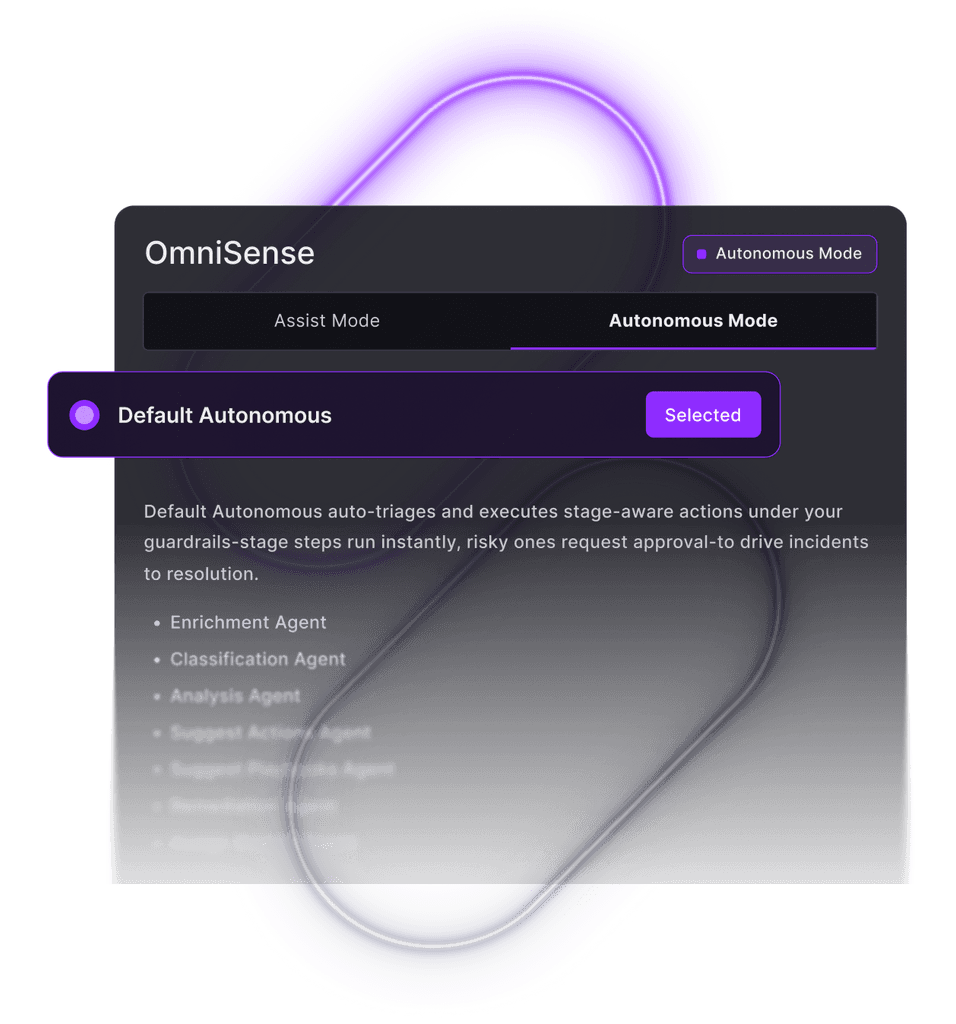 OmniSense platform in autonomous mode