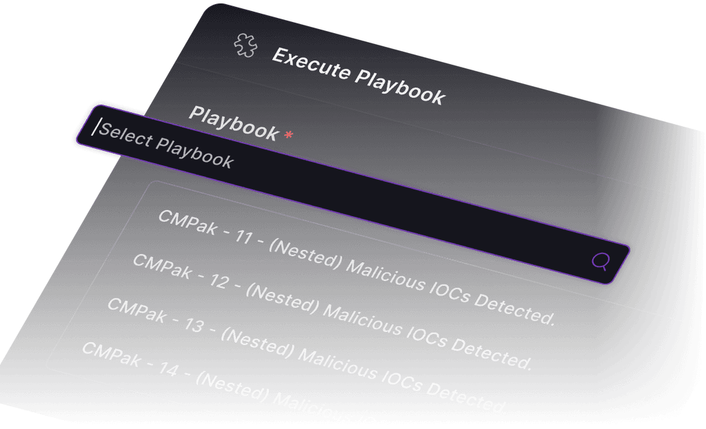 Playbook execution requiring human interpretation